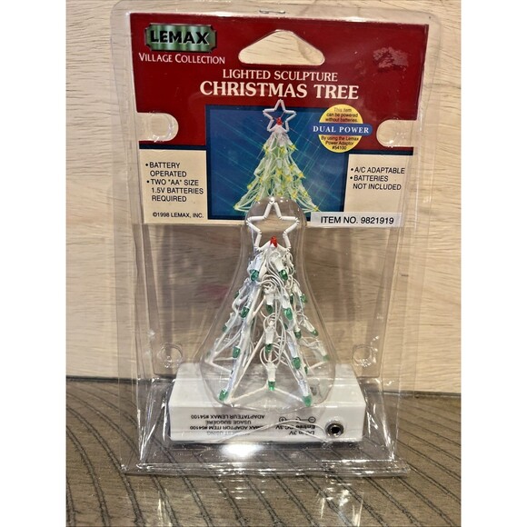 Lemax Village 1998 Lighted Sculpture Christmas Tree #84237 Accessory NEW Holiday - Picture 1 of 2